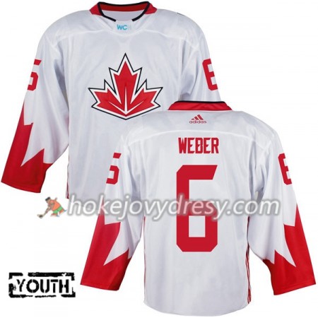 Dětské Hokejový Dres Kanada Shea Weber 6 Světový pohár v ledním hokeji 2016 Bílá